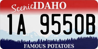 ID license plate 1A9550B