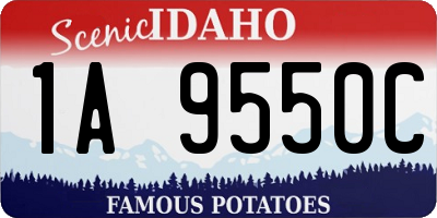 ID license plate 1A9550C