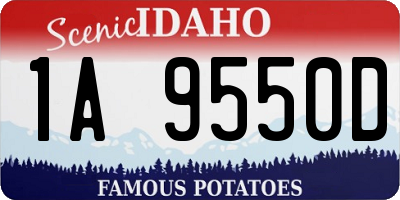 ID license plate 1A9550D