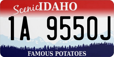 ID license plate 1A9550J