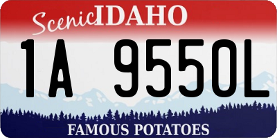 ID license plate 1A9550L