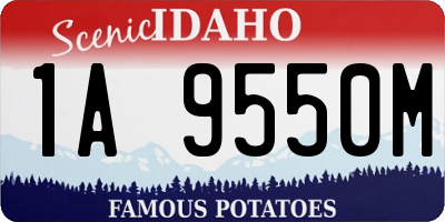 ID license plate 1A9550M