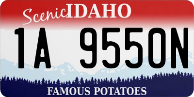 ID license plate 1A9550N