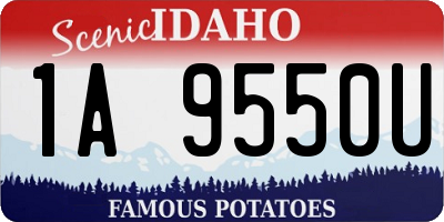 ID license plate 1A9550U