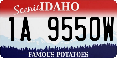 ID license plate 1A9550W