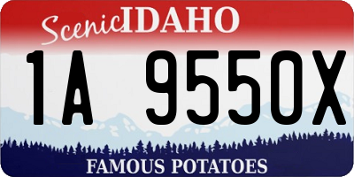 ID license plate 1A9550X