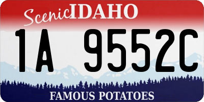 ID license plate 1A9552C