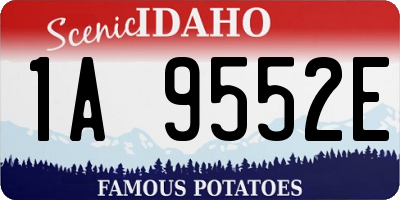 ID license plate 1A9552E