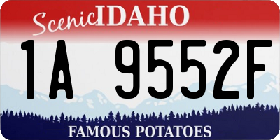 ID license plate 1A9552F