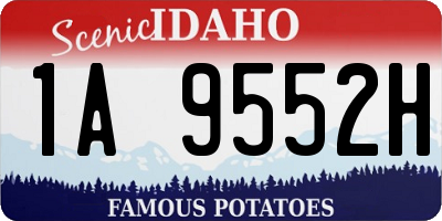ID license plate 1A9552H