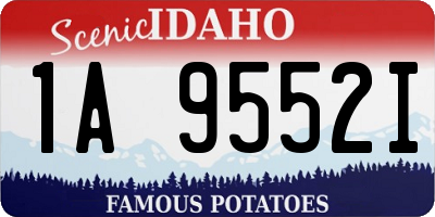 ID license plate 1A9552I