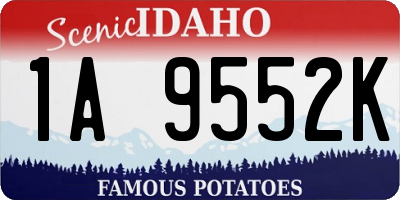 ID license plate 1A9552K