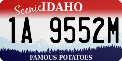 ID license plate 1A9552M