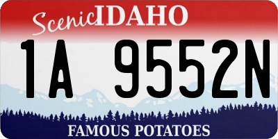 ID license plate 1A9552N