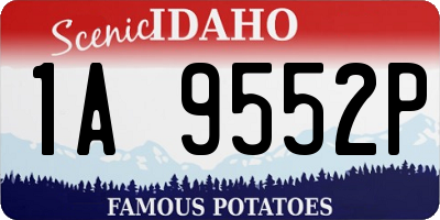 ID license plate 1A9552P