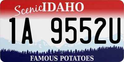 ID license plate 1A9552U