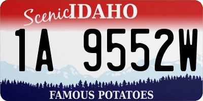 ID license plate 1A9552W