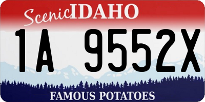 ID license plate 1A9552X