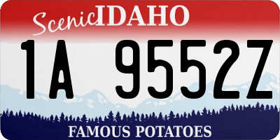 ID license plate 1A9552Z