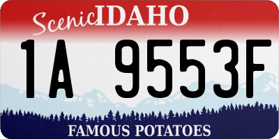 ID license plate 1A9553F