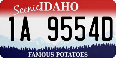 ID license plate 1A9554D