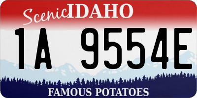 ID license plate 1A9554E