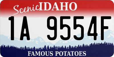 ID license plate 1A9554F
