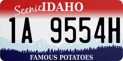 ID license plate 1A9554H
