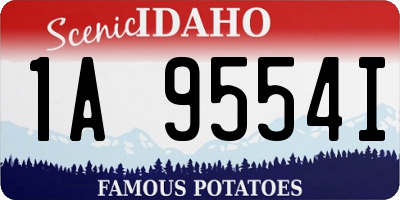 ID license plate 1A9554I