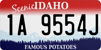 ID license plate 1A9554J