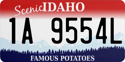 ID license plate 1A9554L