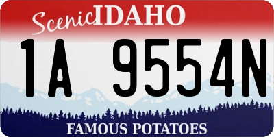 ID license plate 1A9554N