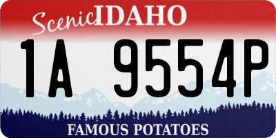 ID license plate 1A9554P