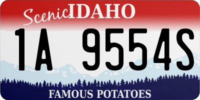 ID license plate 1A9554S