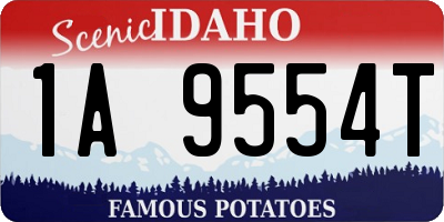 ID license plate 1A9554T
