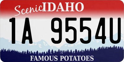 ID license plate 1A9554U