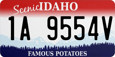 ID license plate 1A9554V