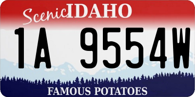ID license plate 1A9554W