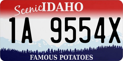 ID license plate 1A9554X