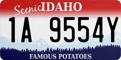 ID license plate 1A9554Y