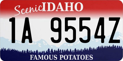 ID license plate 1A9554Z