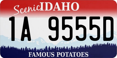 ID license plate 1A9555D