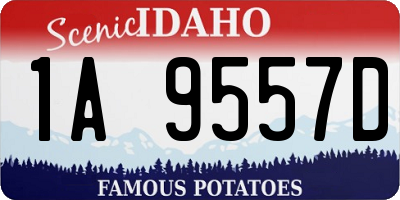ID license plate 1A9557D