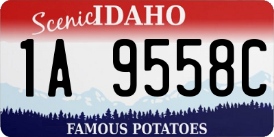 ID license plate 1A9558C