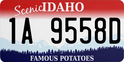 ID license plate 1A9558D