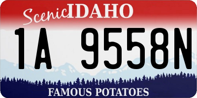 ID license plate 1A9558N