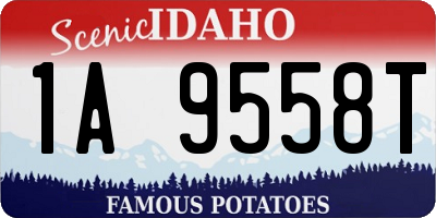 ID license plate 1A9558T