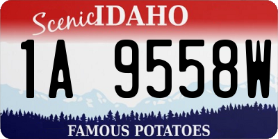 ID license plate 1A9558W
