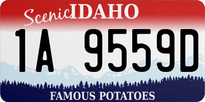 ID license plate 1A9559D