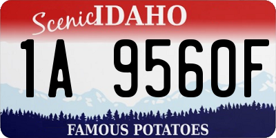 ID license plate 1A9560F